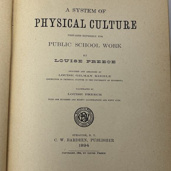 Physical Culture Preece 1894 Antique Prepared Expressly for Public School Work - Picture 7 of 14